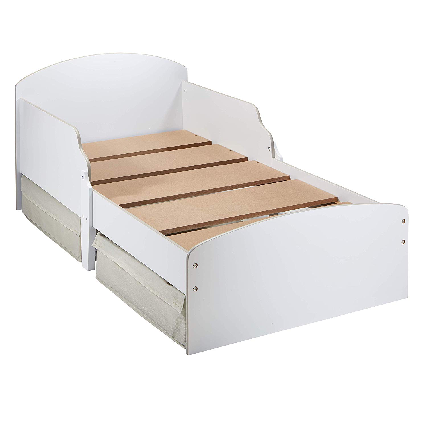 CAMA DE MADERA PARA NIÑOS, BLANCA, CON CAJONES - 516GWH, IndalChess